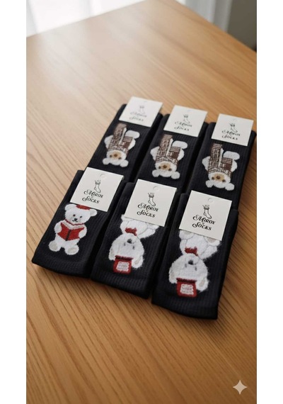 Kadın Pamuk Çorap Kışlık 36-40 Numara Asorti 6'lı Paket Set 5