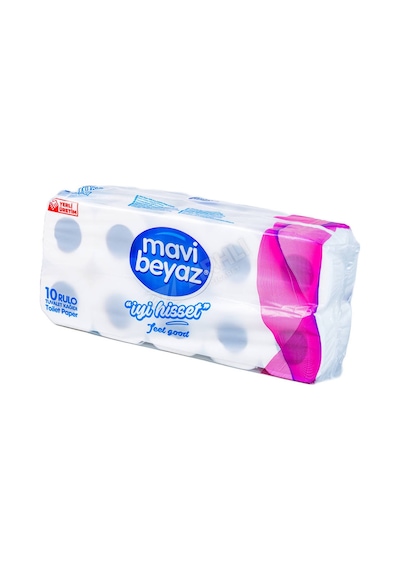 2 Adet Mavi Beyaz Tuvalet Kağıdı 10 Lu