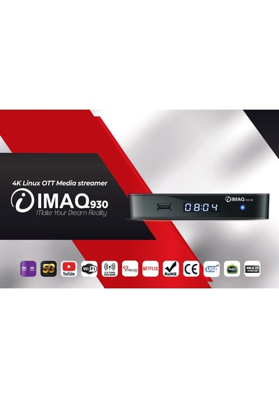 Imaq 930 4k Linux Akıllı Medya Oynatıcı Kutusu 8gb Emmc, 1gb Ram, 5g Wifi, 4k Uhd