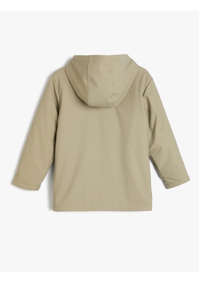 Koton Oversize Kapşonlu Mont Cep Detaylı Haki 5wkg00013aw Haki