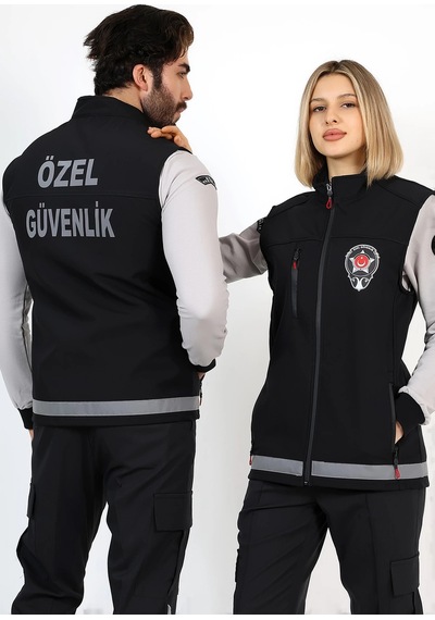 Güvenlik Soft Shell Yelek Siyah