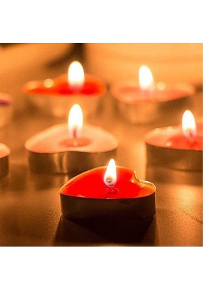 Tealight Mum 100'lü Kalpli Kırmızı Çok Renkli
