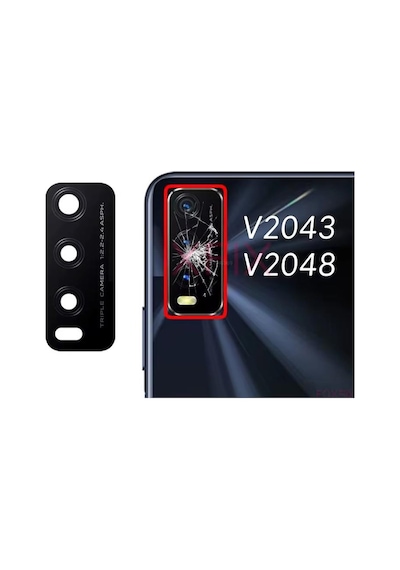 Vivo Y20 2021 İle Uyumlu Kamera Camı V2027