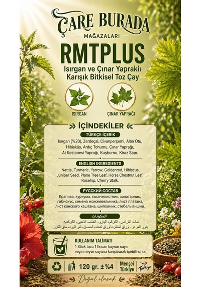 Dr. Bronos - Rmtplus 30'lu Stick Çay Isırgan & Çınar Yapraklı