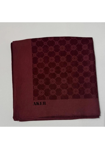AKER Elegance Monogran Eşarp 1090500 - 100 X 100 / Bordo 942 Bordo 942