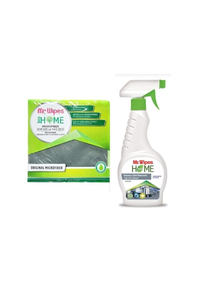 Farmasi Mr Wıpes Yağ & Kir Sökücü 500 Ml + Mr Wıpes Antibakteriyel Mikrofiber Zor Kir Ve Yağ Bezi 4