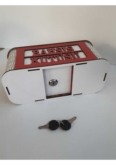 Karakoç Eğitim Araçları Tip Box Bahşiş Ahşap Kumbara Anahtarlı Kilitli Bahşiş Için Kumbara