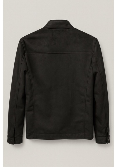 Premum Basic Slim Fit Süet Ceket Siyah