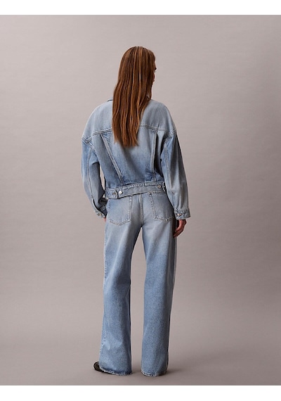 Calvin Klein Kadın Wide Leg Tinted Cruise Jean-14754 Mavi