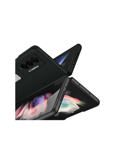 Galaxy Z Fold 3 Kılıf Zore Z-Stand Kılıf Siyah