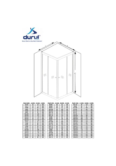 Durul Duşakabin Kare Siyah Kumlama Box Desen Siyah