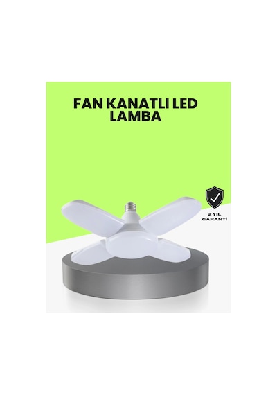 Mey İthalat Katlanabilir 4 Kollu Led Ampül 60 Watt 6000 Lumen Beyaz Işık Belirtilmemiş