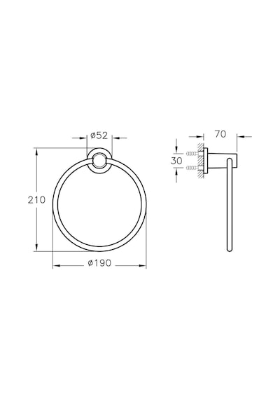 VitrA Ilia A44394 Halka Havluluk Krom