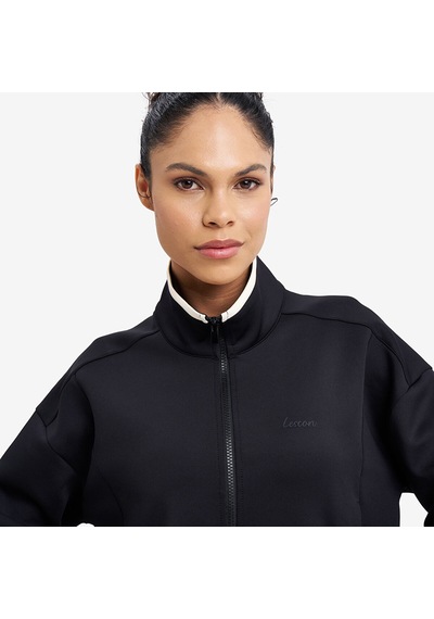 Lescon Siyah Kadın Fermuarlı Sweatshirt 26n-2126
