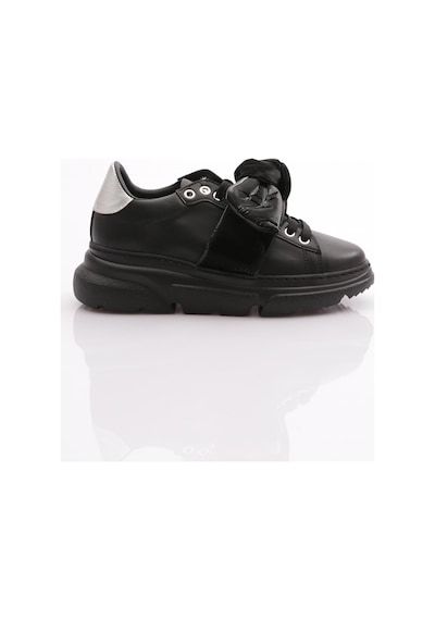 Dgn Es853 Kadin Kalin Taban Fiyonklu Sneakers Ayakkabi ES853-2007-R123499 Siyah