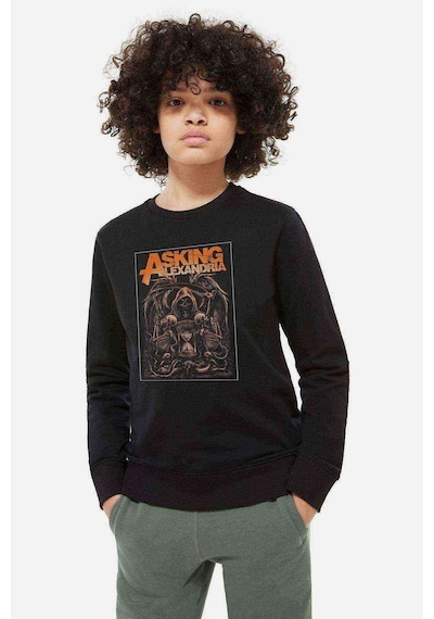 Tshirthane Asking Alexandria Baskılı Unisex Çocuk Siyah Sweatshirt (534638125) Siyah