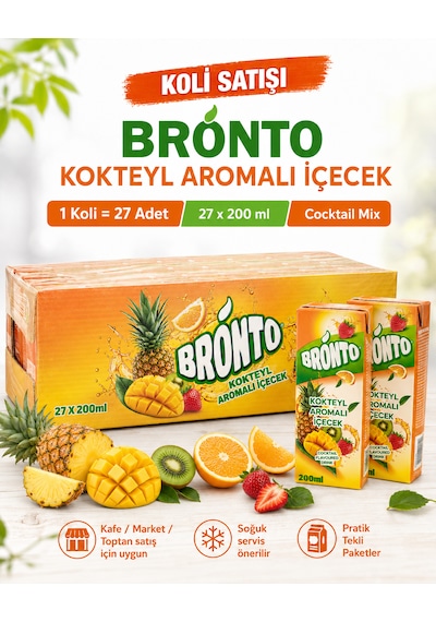 Kokteyl Aromalı İçecek 200 Ml X 27 Adet Koli