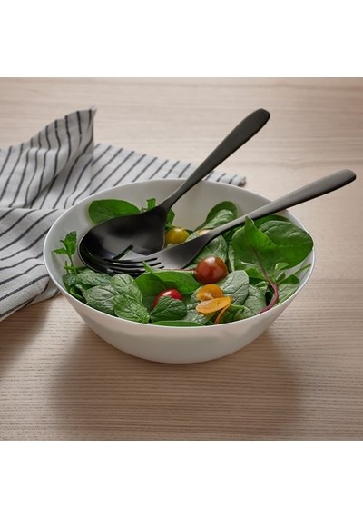 Ikea Tıllagd Servis Takımı, Siyah, 24 Cm, 2 Parça