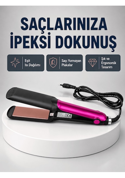 Profesyonel İyon Teknolojili Saç Düzleştirici 220 C Hızlı Isınma Ve Led Ekranlı Tasarım Aklby-bsva58 Diğer