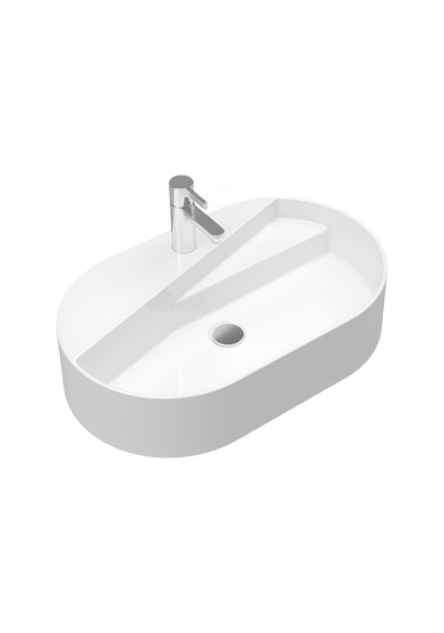 Seramiksan Livello Tezgah Üstü Yuvarlak Batarya Delikli Lavabo 65 CM