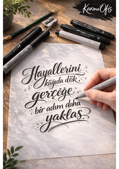 Faber-castell Pitt Artist Pen Hand Lettering Seti 9 Parça Kaligrafi Kalem Brush Pen Fineliner