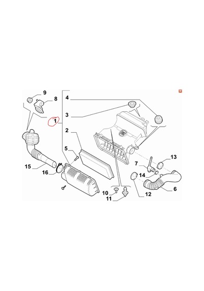 Fıat Egea - 500l Hava Fıltre Kutusu Kazanı 51890357