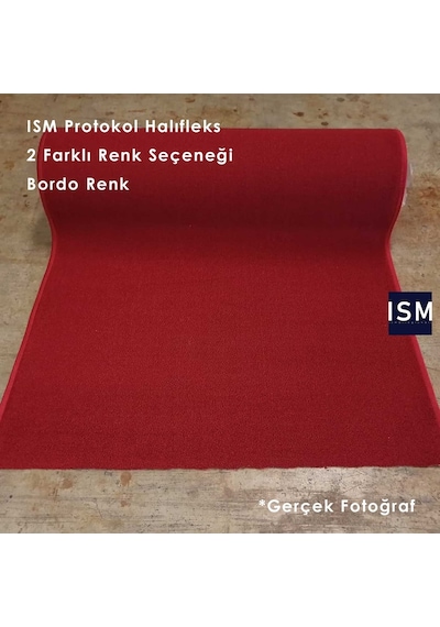 Ism - Protokol Halısı - Kırmızı - Turkuaz Renk Seçenekleri