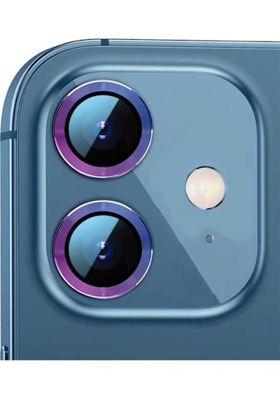 Apple Uyumlu iPhone 12 Mini Zore Cl-07 Kamera Lens Koruyucu Colorful