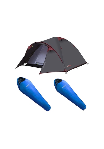 Excamp 3 Pro Çadır - 4 Mevsim Ve Ocean Pro -18 C Uyku Tulumu Set Gri