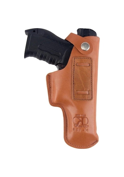 Glock Deri Tabanca İç Kılıfı Yumuşak Deri Taba Sol El-39174 Taba