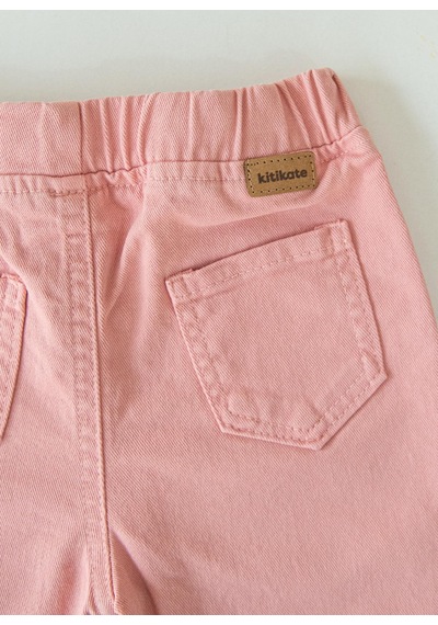 Kitikate Organik Gabardin Bebek Pantolon Pembe Pembe