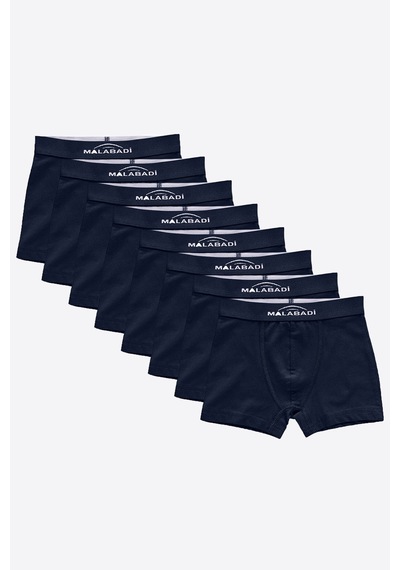 Malabadi Erkek Çocuk Lacivert 8 Li Paket Pamuk Elastan Boxer 208