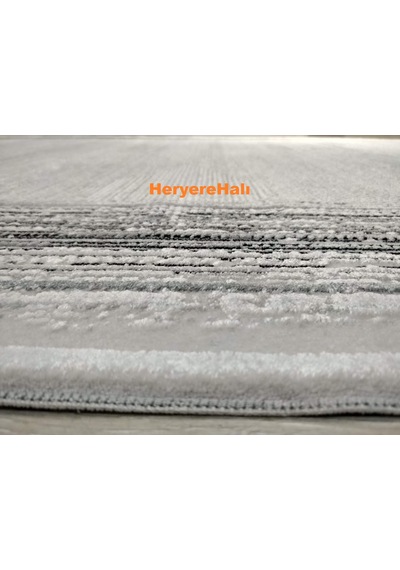 Quka Halı Istanbul Siyah Gri %100 Akrilik 160x230 Cm Modern Bordürlü Halı Siyah - Gri