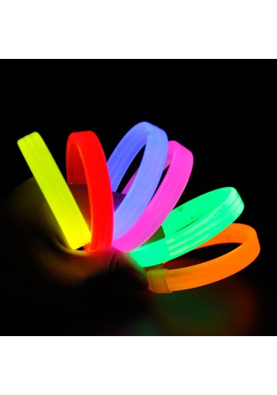 Glow Partisi Fosforlu Ekstra Kalın Bileklik 6 Renk 6 Lı Set Baskı Yapılabilir Diğer