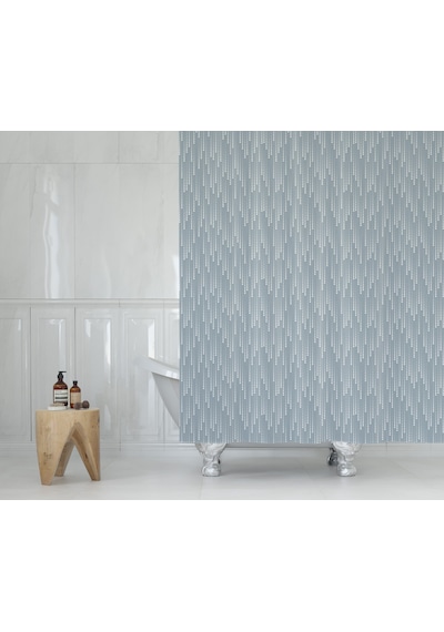 Tropikhome Yağmur Desenli Banyo Perdesi Çift Kanat Duş Perdesi 120 x 200 CM Çok Renkli
