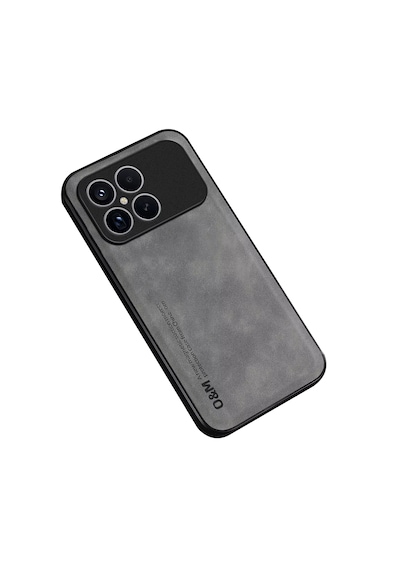 Microcase Xiaomi Poco F8 Pro/ Redmi K90 Deri Kaplama Kılıf Al4970 Gri