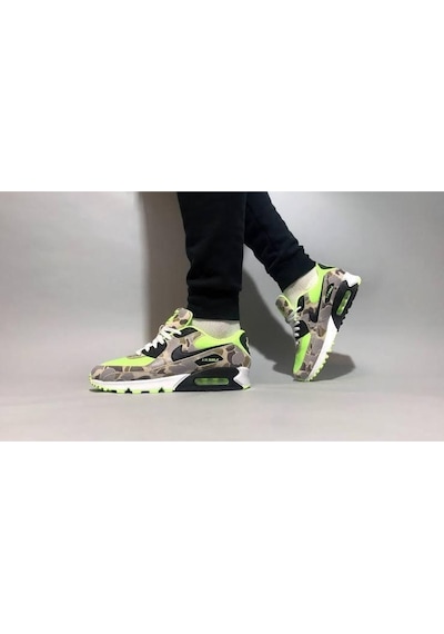 Nike Yeşil - Air Max 90 Volt Duck Camo Ayakkabı Rekili