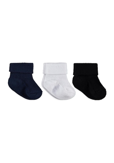 Civil Baby Basic Kıvrık 3'lü 6- Bebek Erkek Çorap Set - Standart 18 Ay Standart
