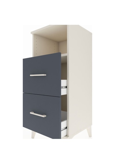 Hyperion Komodin Tek Raflı 2 Çekmeceli 44x44x106 Aytaşı-antrasit Aytaşı