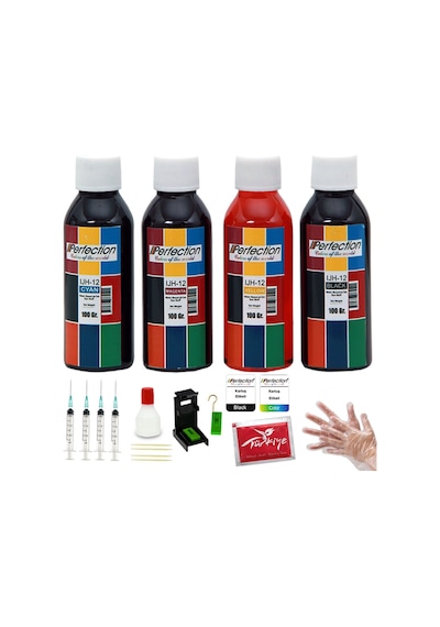 Perfection  Canon PG540 - CL541 - PG510 - CL511 - PG84 - CL94 Uyumlu Mürekkep Dolum Seti 4 x 100 ML