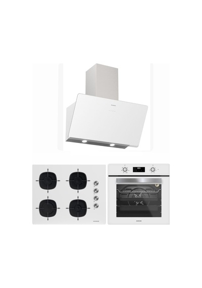 Silverline S2-BO6502W02 + CS5700E7W01 + 3457 Soho Beyaz Ankastre Set