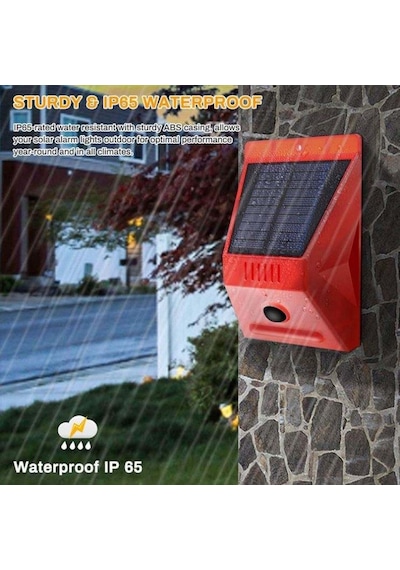 Hareket Sensörlü Solar Alarm Kumandalı Alarm Siren