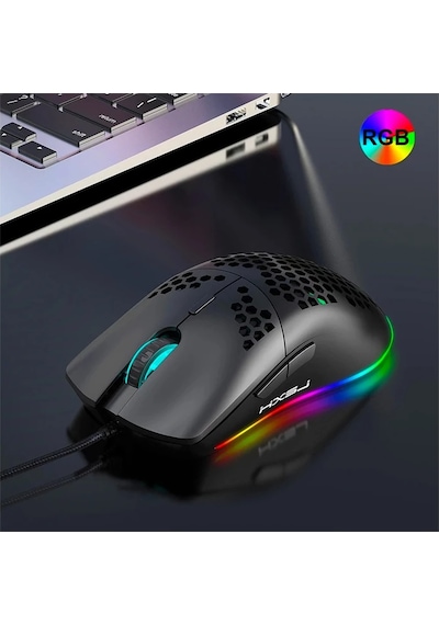 Hxsj J900 Usb Kablolu Rgb Dpi Oyuncu Mouse Gaming Mouse- 5775