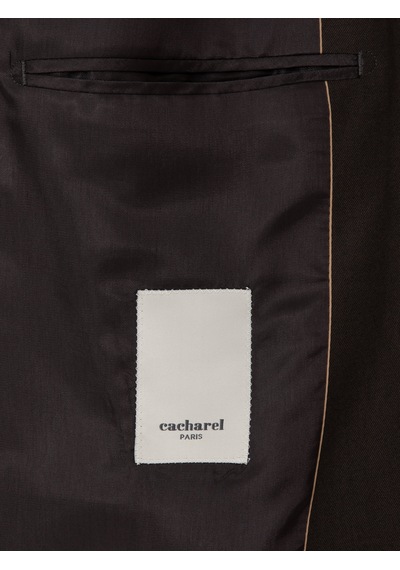 Cacharel Kahverengi Slim Fit Mikro Desenli Takım Elbise
