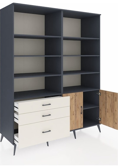 Kronos Gardrop 9 Raflı 3 Çekmeceli 2 Kapaklı 176x59x221 Antrasit-çam/aytaşı Çam/aytaşı Kronos Gardrop 9 Raflı 3 Çekmeceli 2 Kapaklı 176x59x221 Antrasit-çam/aytaşı Çam/aytaşı