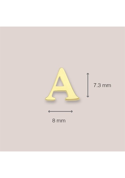 Goldkupe 14 Ayar Altın A Harf Küpe 0,45 Gr-1362