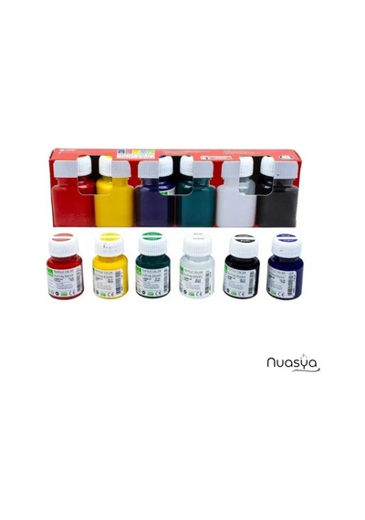 6 Renk 25ml Kumaş Boyası Sd946 Textile Color Çok Renkli