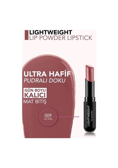 Flormar Lightweight Lip Powder 009 Fall Rose 01