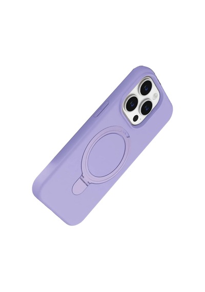 Apple İphone 14 Pro Max Uyumlu Regal Magsafe Standlı Kapak - Lila