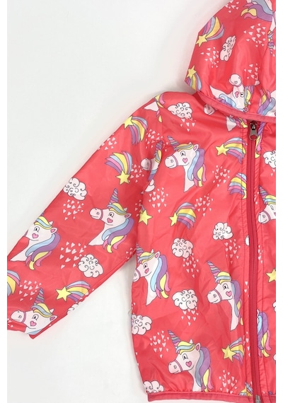 Mnk Baby & Kids Lila Atlı Mor Renk Kız Çocuk Yağmurluk 001